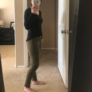 Just black skinny jeans- olive green